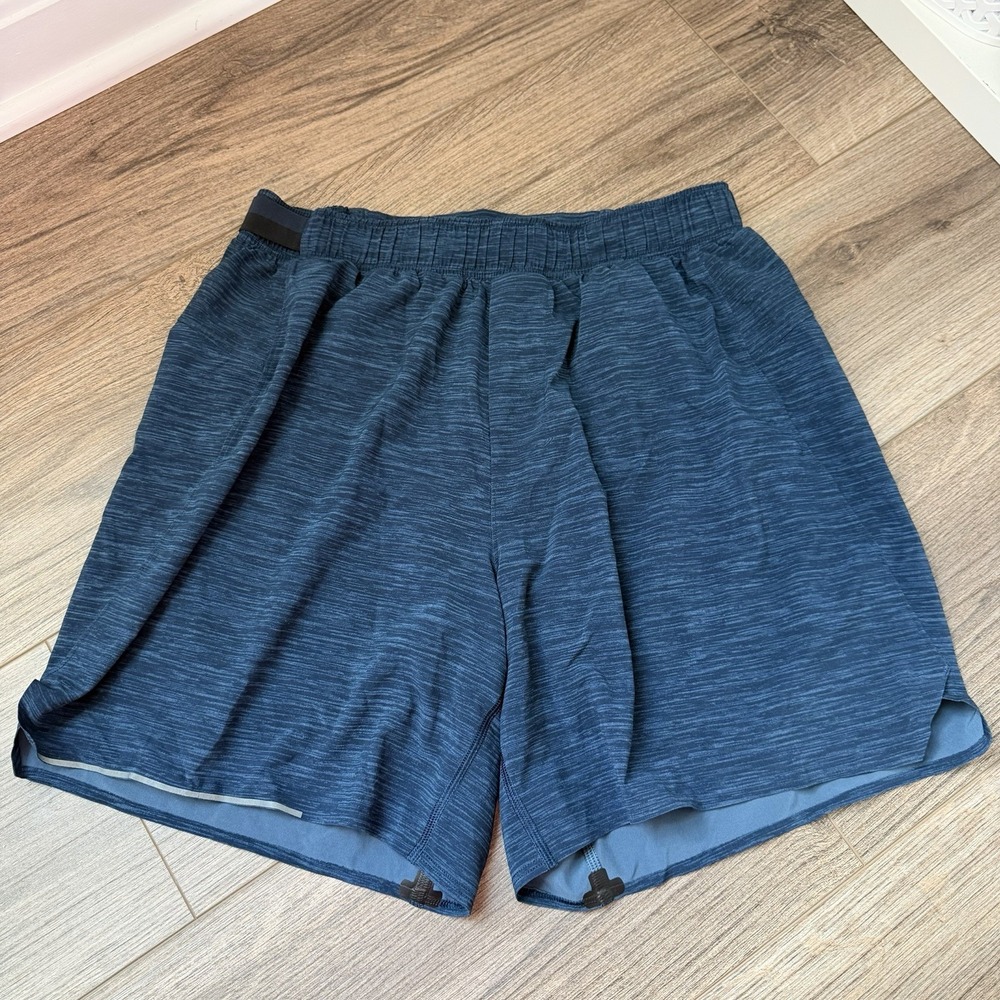 Lululemon Men's Surge Shorts 6" Heathered Navy Blue Size S LM7AB2S